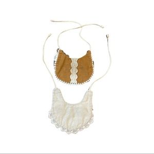 Lot of 2 reversible boho bibs